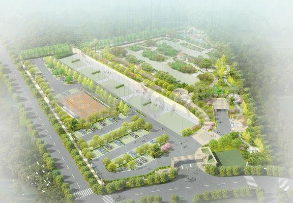 小区景观设计鸟瞰图图片