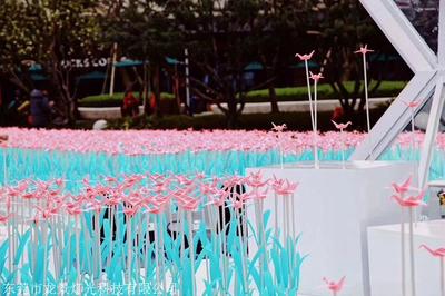 千纸鹤灯在园林设计中的艺术融合