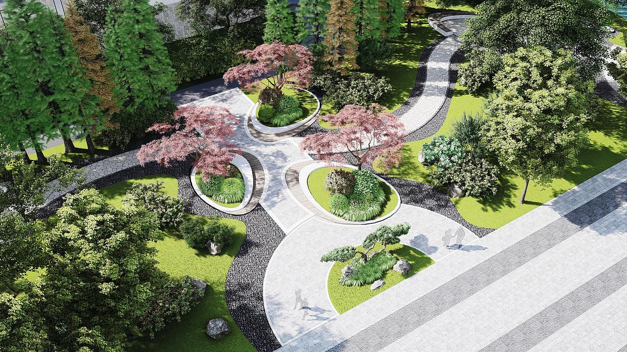 线性景观之美 梁西凹市政绿化带设计的艺术与功能融合