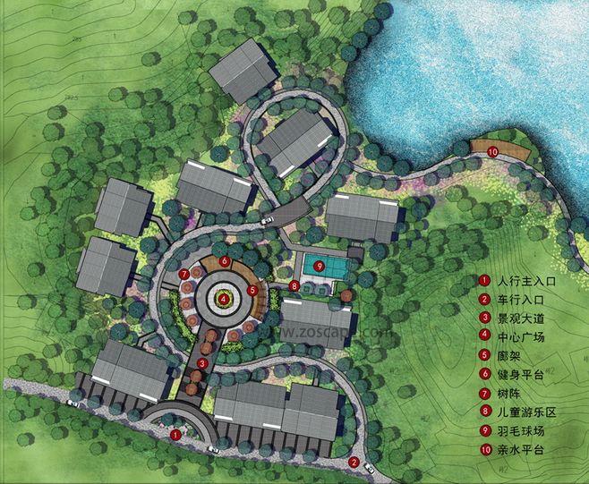 PSD彩色平面图在城乡与园林规划总图设计中的应用